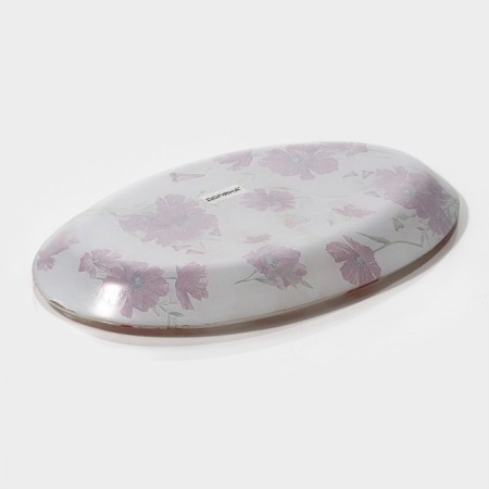 Glass Serving shares "Red poppies", oval, 24.5 × 15 × 1.7 cm-3
