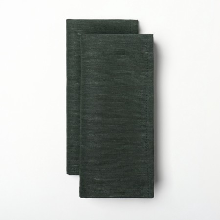 A set of napkins with a decorative. Rings Ethel Green 40x40 cm - 2 pcs, 100% linen-1