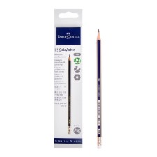 Pencil black-granographic Faber-Castell Professional, Goldfaber 1222 HB, with an eraser