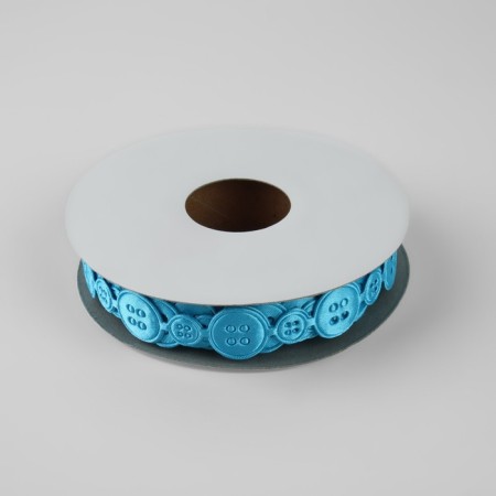 Figure tape "Buttons", 15 mm, 9 ± 0.5 m, blue color-1