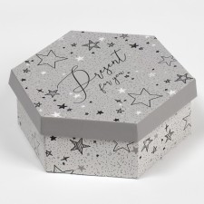 Gift folding box, packaging, “stars”, 26 x 22.5 x 8 cm