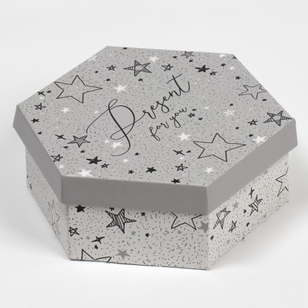 Gift folding box, packaging, “stars”, 26 x 22.5 x 8 cm
