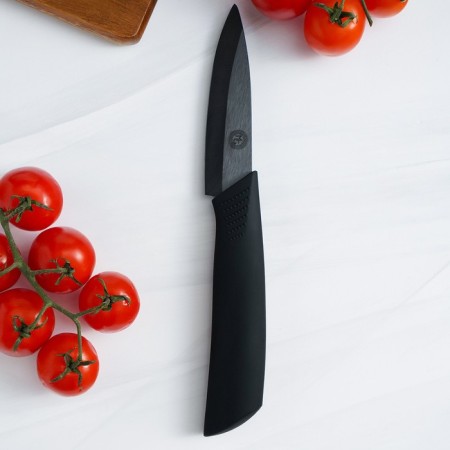 Knife Kuhno ceramic Magistro Black, Blade 7.5 cm, Soft-Touch pen, Black color-5
