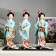 Collector doll "Japanese in a blue kimono with an umbrella" 30x12.5x12.5 cm
