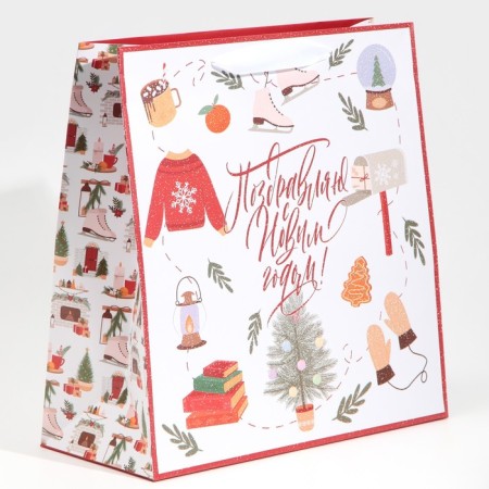 Laminated square Sweet Home, 30 x 30 x 12 cm, New Year-1
