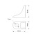 Regional holder for wooden shelves, 14x18mm, white glossy