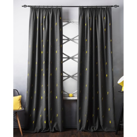 Set of curtains "Flash", size 145 x 280 cm, wet asphalt