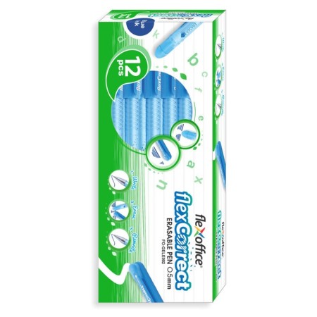 Gel handle with erased ink FlexOffice, writing a node 0.5 mm, blue ink blue-2