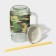 Bank Glass Militari, 450 ml, 10 × 7.5 × 13 cm, with a handle, a lid and a tube