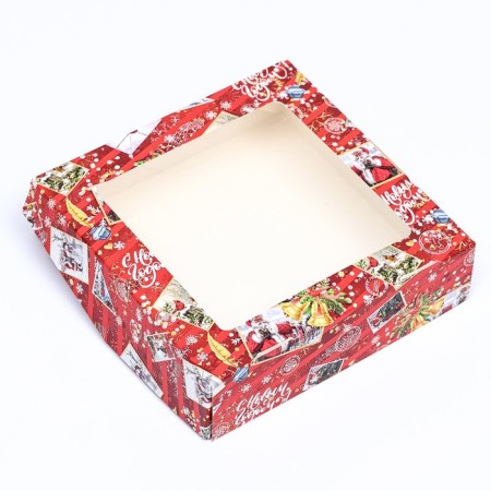 Folding box with the window "Parcel" 15 x 15 x 4 cm-2