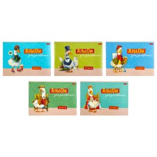 Album d/rice A4 32l on the clip GUSSI, regional cards, embossing, bl 100 g/m2, mix