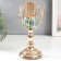 Summary Metal for 1 candle "Bun. White-green marble" gold 25x11x11 cm