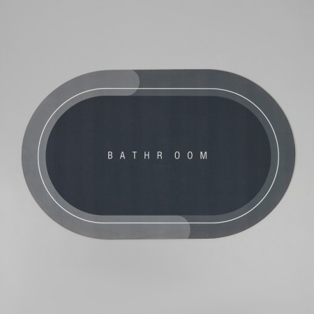 Bathroom bathroom mat, 48 × 78 cm, black color-3