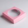 Gift box team with a window, pink, 11.5 x 11.5 x 3 cm