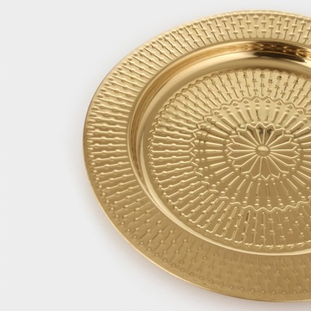 Stainless steel tray “Yarry”, D = 30 cm, gold color-2