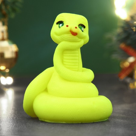 Figure soap "Snake Christmas tree" yellow, 60g
