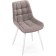 Stool on a chelsea metal -steamer spinning, metal/velor, white/latte 49x50x84 cm