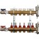 Distributive collector Stout SMB 0473 000006, 6 outputs, with consumables, brass
