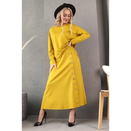 Female suit, size 54, mustard color-8