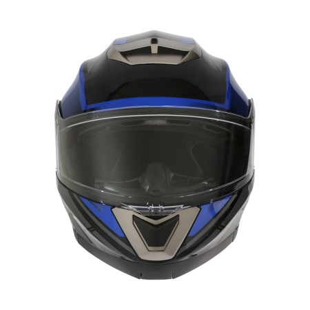 Modular helmet with two visors, size XXL (61), model-BLD-160E, black and blue-7
