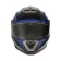 Modular helmet with two visors, size XXL (61), model-BLD-160E, black and blue