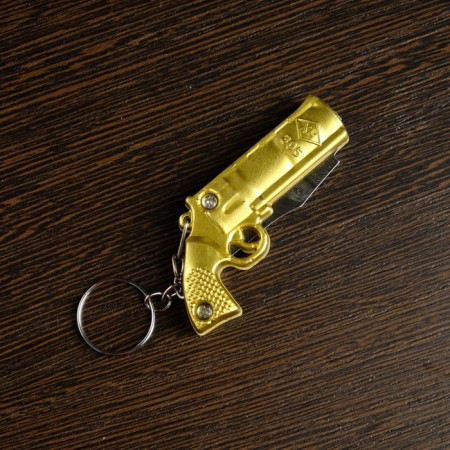 Folding knife, keychain "Revolver" 9.5 cm, mix, handle plastic-1