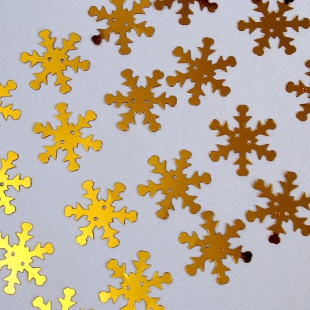 Sequins "Snow" 20 g, color gold, 25 mm-1