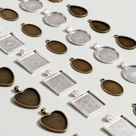 Set for creating jewelry from epoxy resin, shape, pendants of 5 types of 5 pieces-2