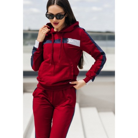 Female ishoi is a suit, size 44, burgundy color-5