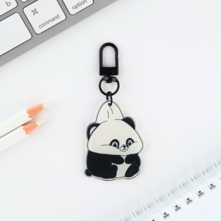 Acrylic keychain "Panda" with carbine, 5 x 3.7 cm-1