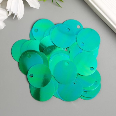 Sequins "circle" green set 30 g d = 2 cm-1
