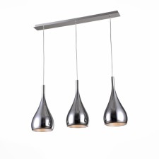 Люстра подвесная St Luce. SL874.113.03. Gocce. 3х40 Вт, E27, 80х16 см, цвет хром