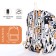 School backpack from textiles on a zipper, 3 pockets, pencil case, colorful/gray color