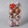 Set of balls Plastic D-6 cm, 8 pcs "Classic Assorted Strip" Brown pink