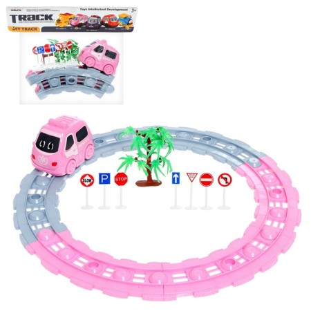 Auto traffic "Pink machine", works from batteries, road signs in the kit