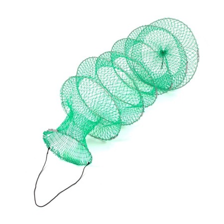 Namazu cage is round, reinforced cable 1x19. 7 rings, 18 threads, l = 140 cm, green, in the case