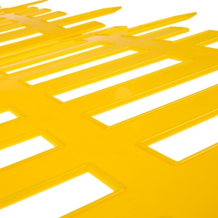 Decorative fence, 35 × 210 cm, 5 sections, plastic, yellow, ressans, Greengo-9