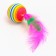 Ball with feathers for cats, 3.4 cm, packing 50 pcs, mix of flowers