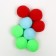 Set of plush balls 8 pcs, Mix flowers