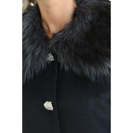 Female coat, size 42, black color-3