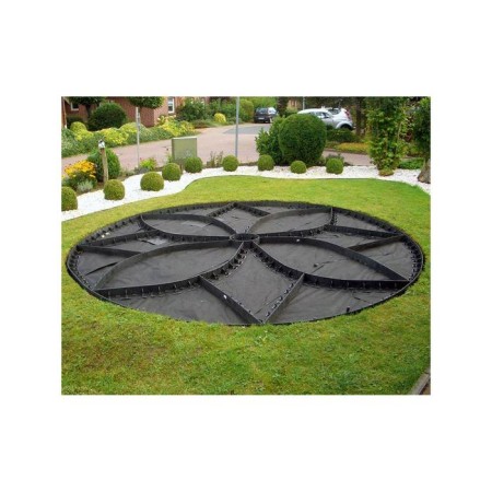 Garden plastic curb, h = 58 mm, 8 m, 32 pegs, "geoplastboard"-3