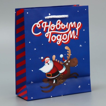 Laminated vertical package “I hurry to you”, S 12 x 15 x 5.5 cm, New Year-3