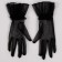 Carnival accessory - transparent gloves with a skirt, black color