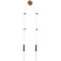 Wall-flowing lamp SATORI 2XE14 40W, size 15-300x6-7x53-150 cm, bronze color