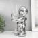 Souvenir ceramic stand for the glass "Cosmonaut" silver 10x14x22 cm