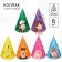 Paper cap, set, 6 pieces, gravity farz