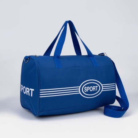 Sports bag with lightning, long belt, blue color