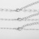 Beads with pearls "Olympia" trio, color silver, 45cm