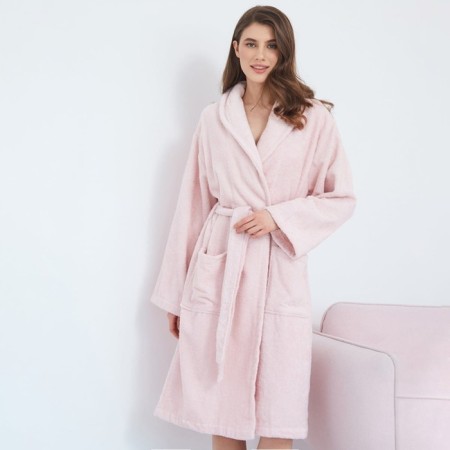 Women's robe, size m, color of powder.-1