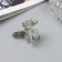 Hair crab "Dorothea" butterfly, 4 cm, silver